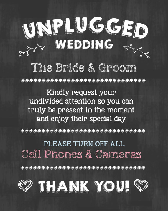 unplugged wedding