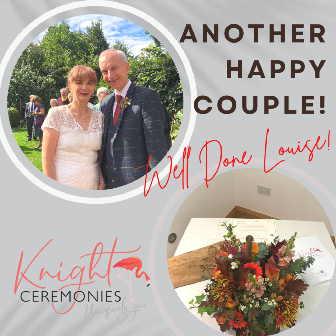 Louise Nicholas Knight Ceremonies happy couple