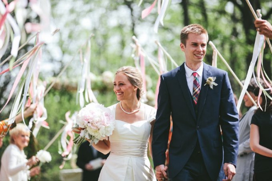 ribbon wands wedding