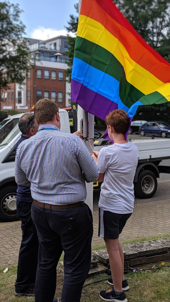 pride flag surrey heath