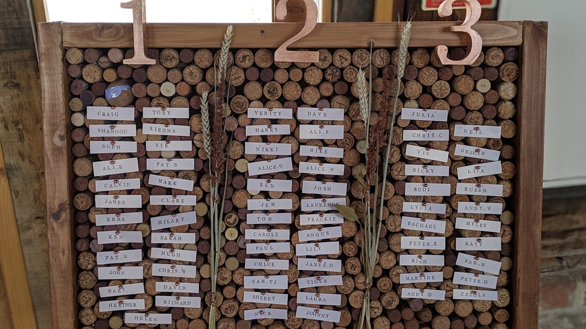 Bonhams Barn table plan