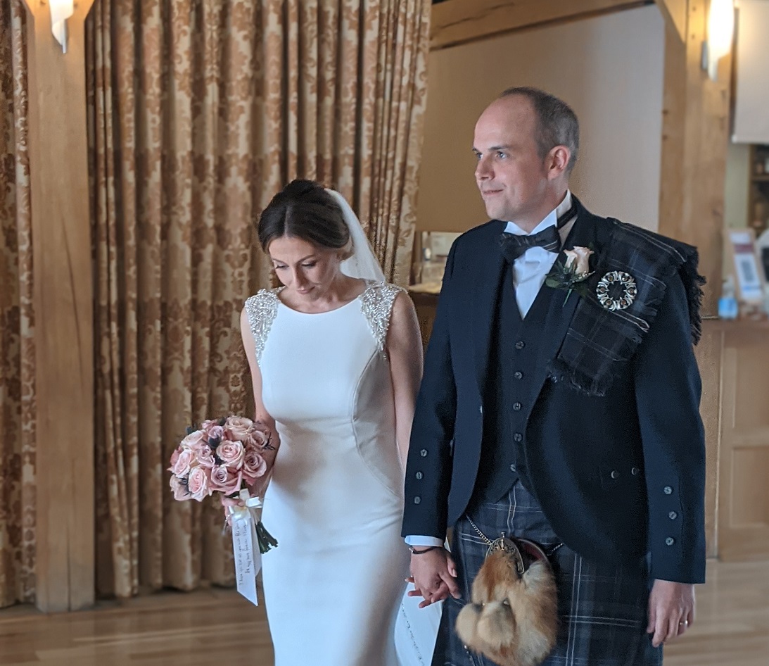 kate and chris at rivervale barn