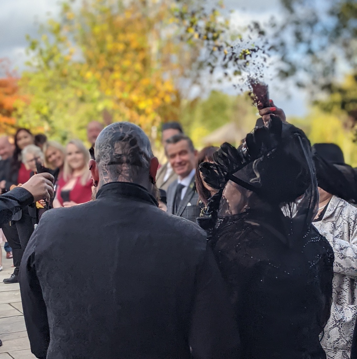 gothic confetti throw