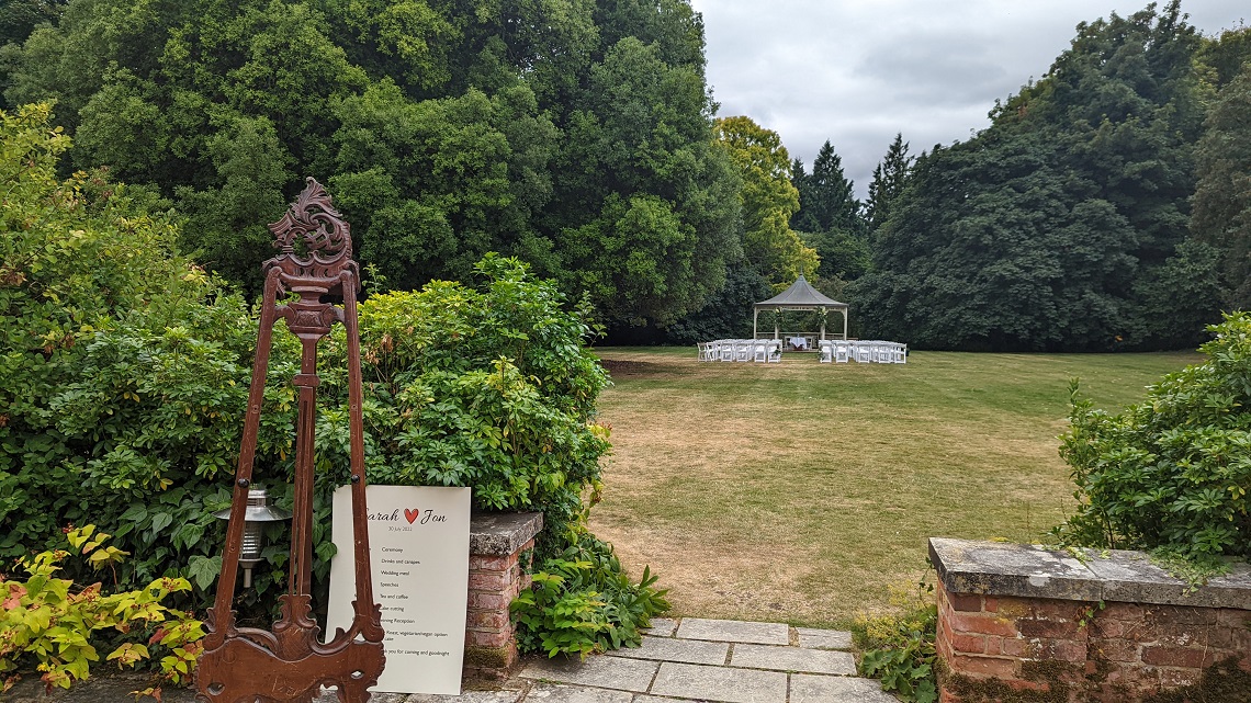 outdoor ceremony lainston house