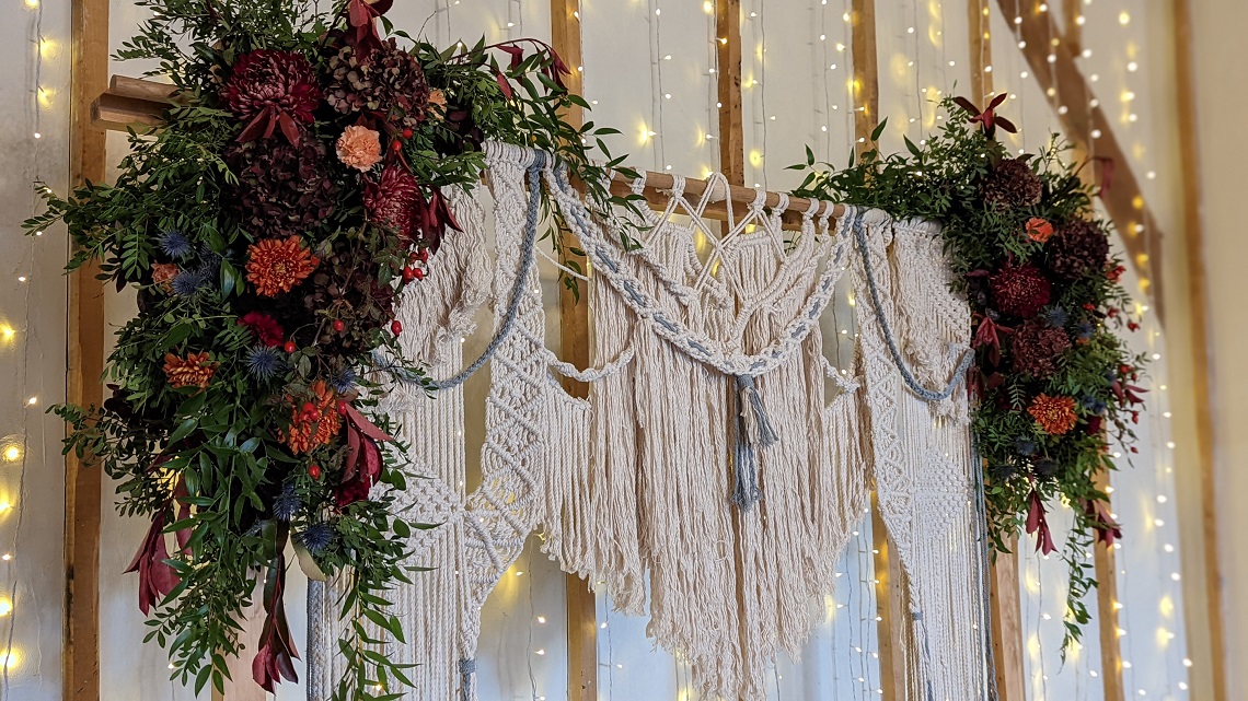 ceremony arch macrame