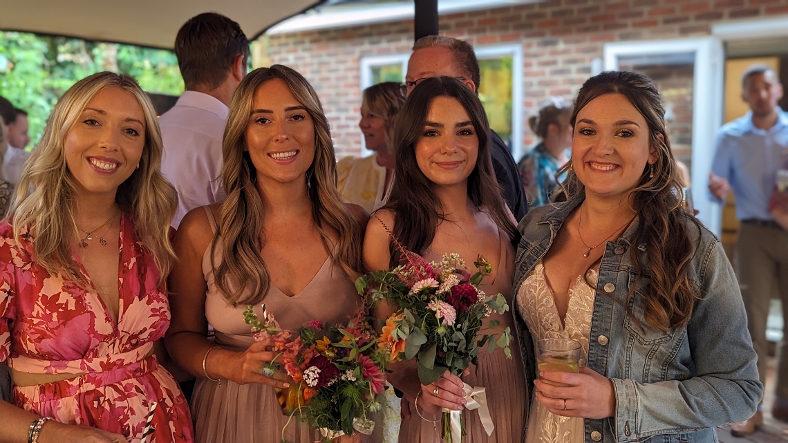 bride and bridesmaids