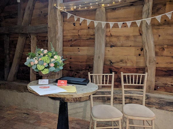 ceremonies at Gildings Barn