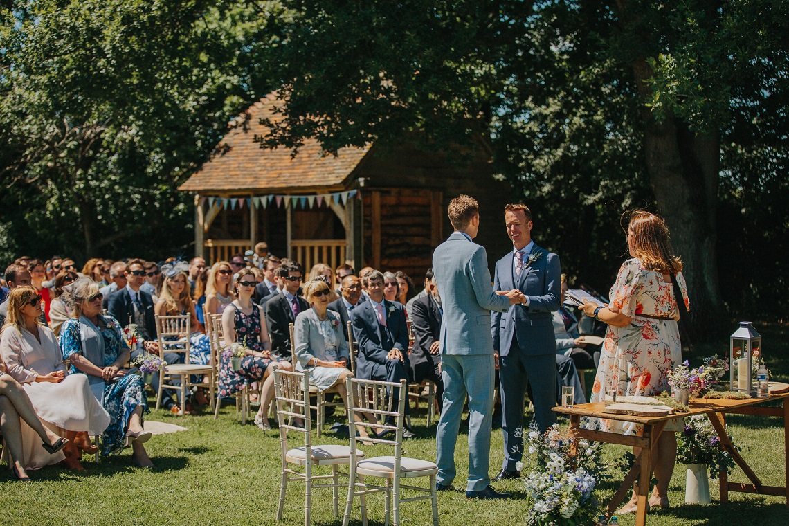 gildings barn gay wedding with Knight Ceremonies