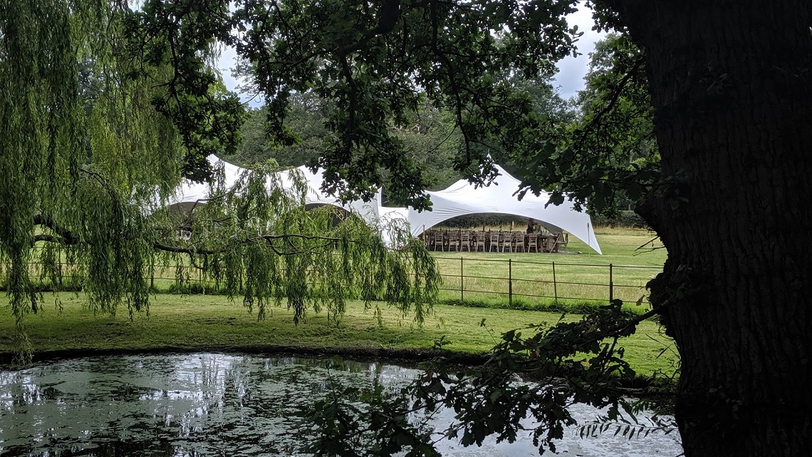 pond and marquee