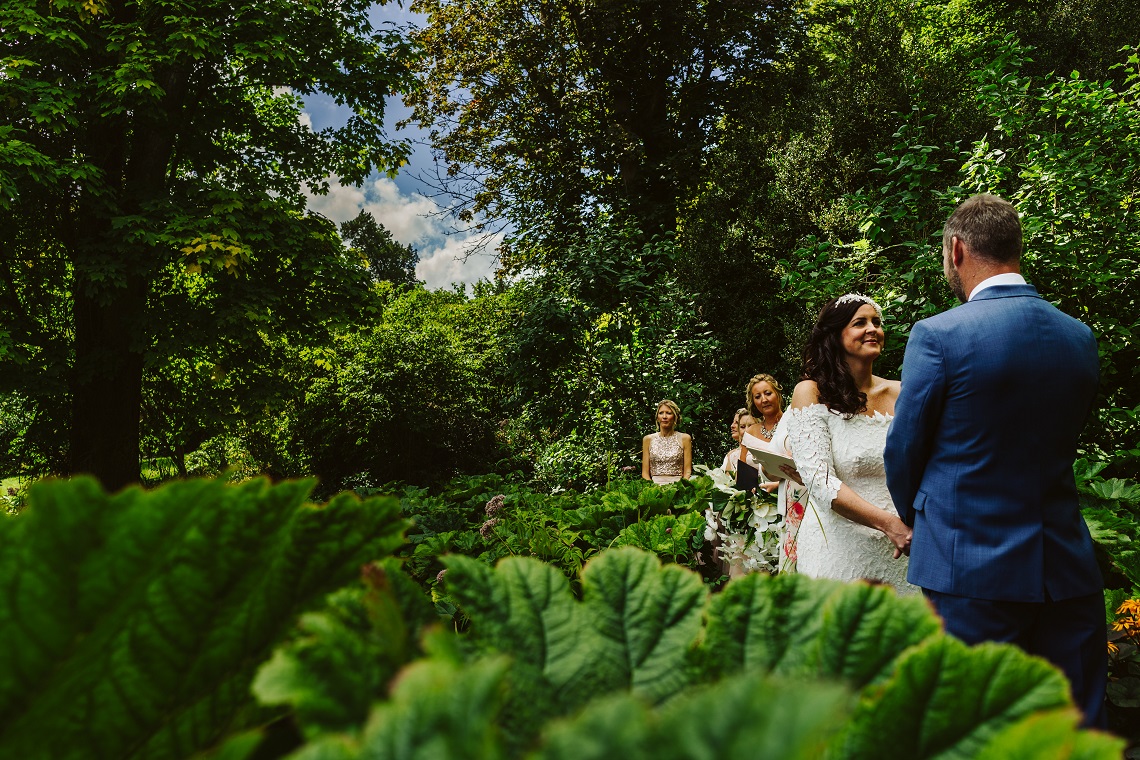 wedding by a lake